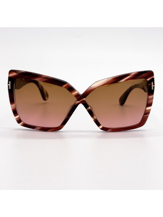 New Tom Ford Fiore TF1195 54F Butterfly Havana Brown Women Sunglasses Authentic main image 5